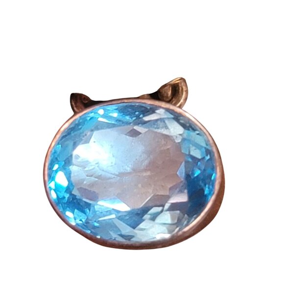 Amy Kahn Russell Opal Labradorite Topaz Dog Brooch Gemstone Pendant Sterling - Picture 6 of 10